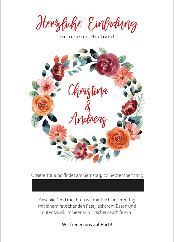 Hochzeit Einladung